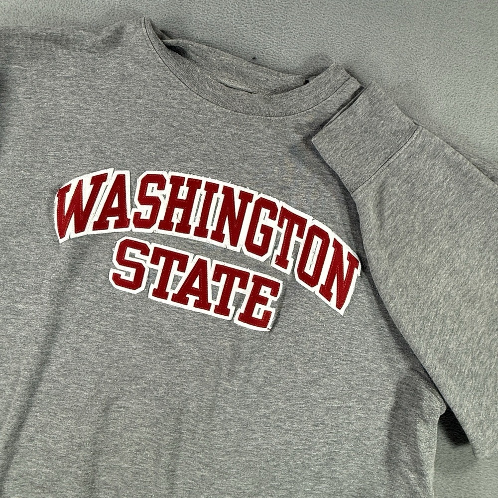 Vintage JanSport Washington State Cougars Crewneck Sweatshirt Large Gray 90s WSU